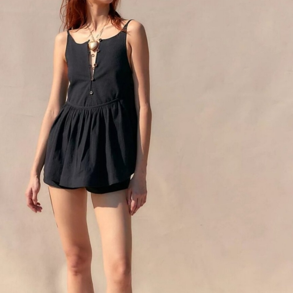Free People Baby Doll Tabea Set in Black FULL SET